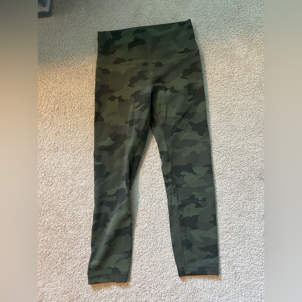 Lululemon Athletica Camo Green Leggings